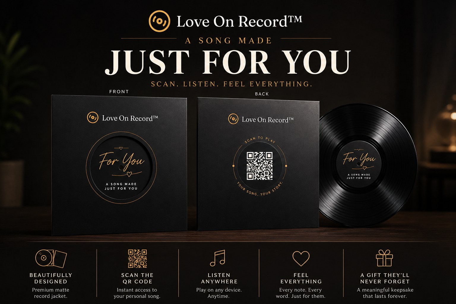 Vinyl QR keepsake